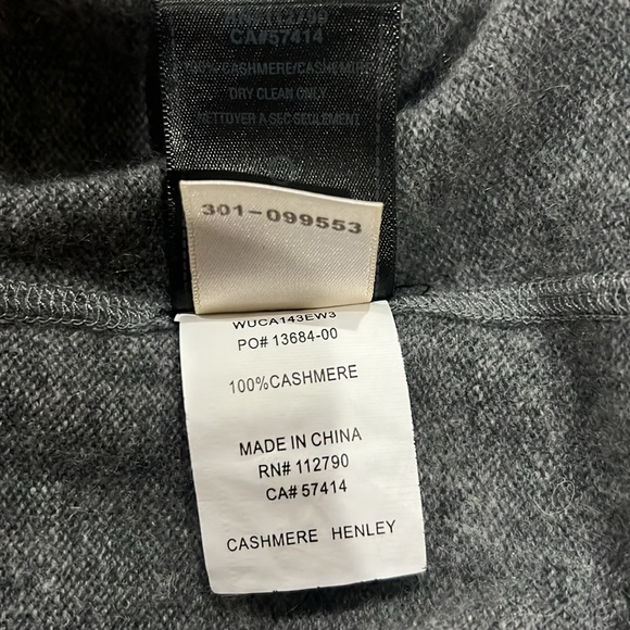 True Religion Jeans Gray Cashmere Sweater Top - Picture 5 of 5